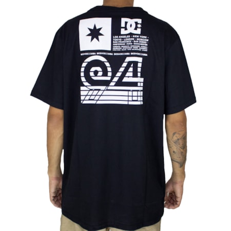 Camiseta Dc Shoes Flag Lines Preto