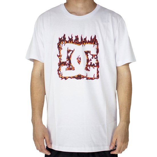 Camiseta Dc Shoes Fuego Branco