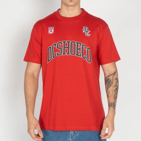 Camiseta dc Shoes Hoops Vermelho