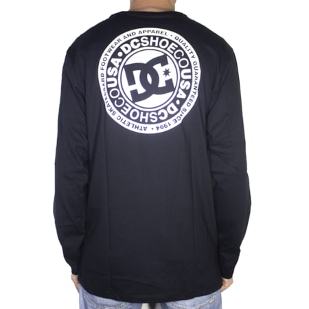 Camiseta Dc Shoes M/l Circle Star Black