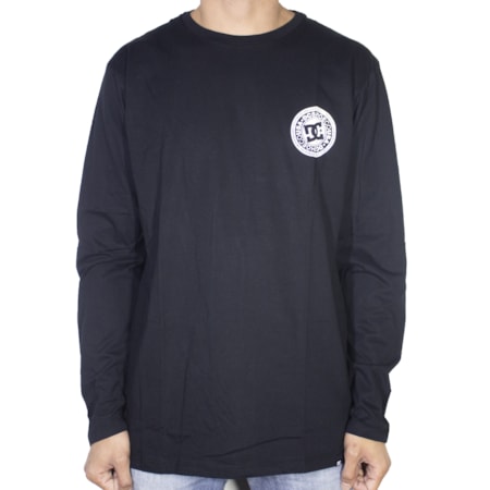 Camiseta Dc Shoes M/l Circle Star Black