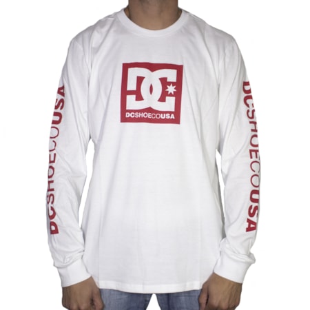 Camiseta Dc Shoes M/l Square White