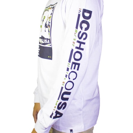 Camiseta Dc Shoes Manga Longa Arakana Branco 