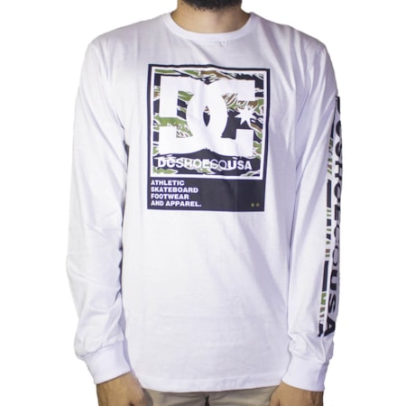 Camiseta Dc Shoes Manga Longa Arakana Branco 