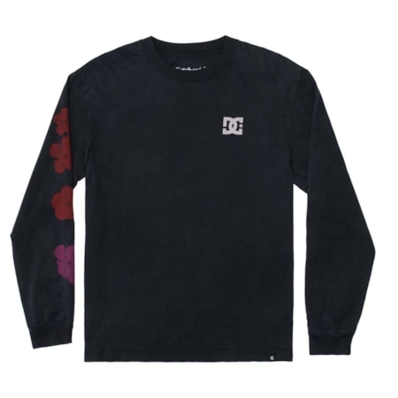 Camiseta Dc Shoes Manga Longa AW Life And Death Black Acid