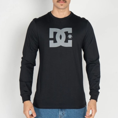 Camiseta Dc Shoes Manga Longa Star Preto