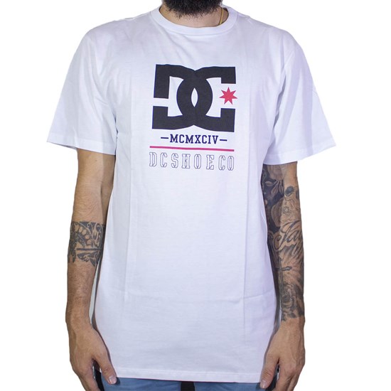 Camiseta Dc Shoes Rackett Branco