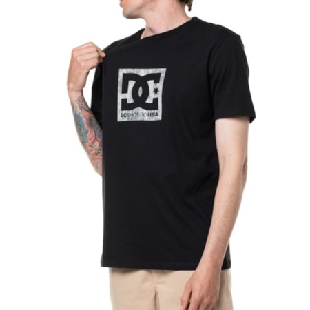 Camiseta Dc Shoes Square Star Concrete Preto