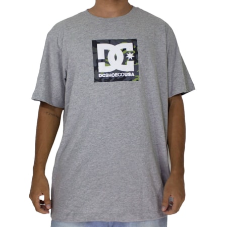 Camiseta Dc Shoes Square Star Fill Camo Cinza 