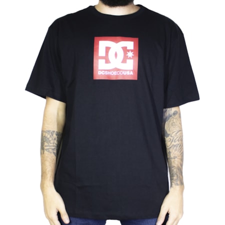 Camiseta Dc Shoes Square Star Preto