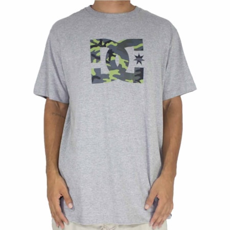 Camiseta Dc Shoes Star Camo Fill Cinza