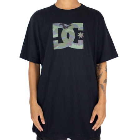 Camiseta Dc Shoes Star Camo Fill Preto