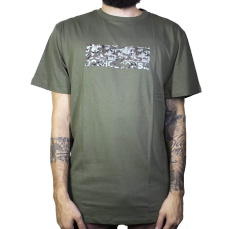 Camiseta Dc Shoes Trestina Verde Militar 