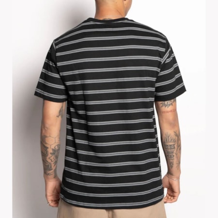 Camiseta Dc Shoes Up State Stripe Two Black