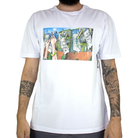 Camiseta Dgk Laundry White PTM-2109