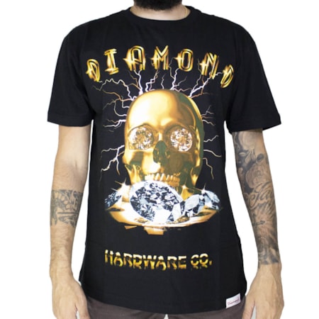 Camiseta Diamond Gold Skull C19DMPA004 Black