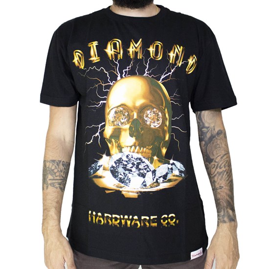 Camiseta Diamond Gold Skull C19DMPA004 Black