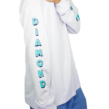 Camiseta Diamond Hardware 98 Long Sleeve White D20DMPC27