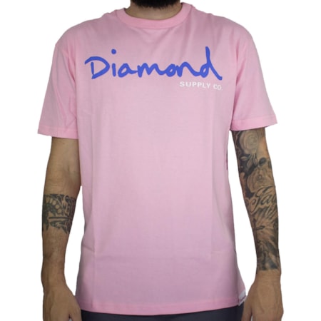 Camiseta Diamond Og Script Pink Z15DPA01