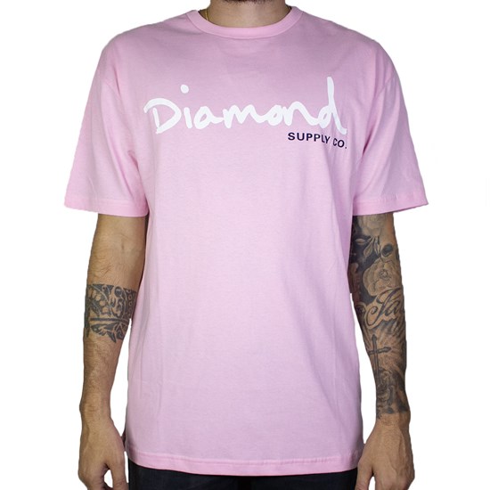 Camiseta Diamond Og Script Tee B19dmpa001 Rosa