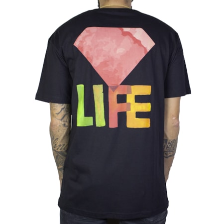 Camiseta Diamond Watercolor Front And Black