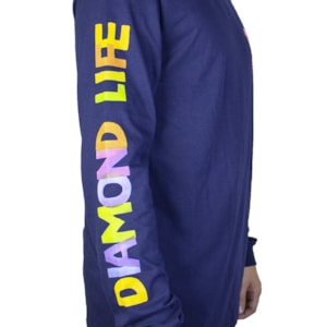 Camiseta Diamond Watercolors Long Sleeve B19DMPC005 Azul