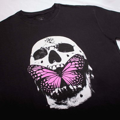 Camiseta Disorder Butterfly Skull Black
