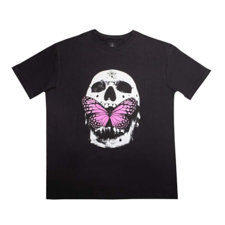 Camiseta Disorder Butterfly Skull Black