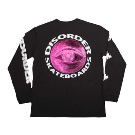 Camiseta Disorder Manga Longa Blurry Vision Black