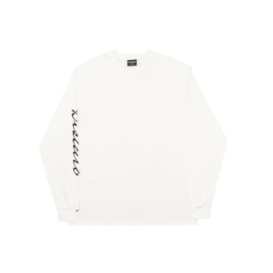 Camiseta Disturb Cursive Long Sleeve Off White