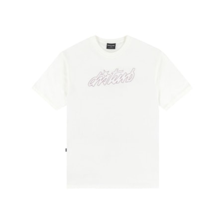 Camiseta Disturb Cursive T-Shirt In Off-White 