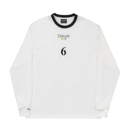 Camiseta Disturb Long Sleeve 6 Times Off White