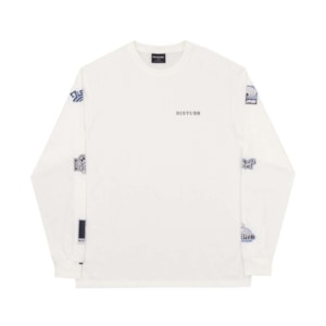 Camiseta Disturb Longsleeve Record Labels Off White