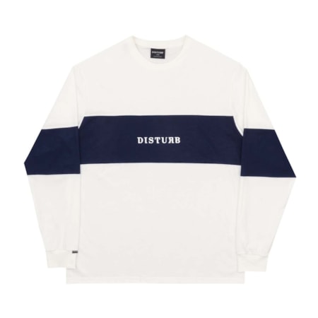 Camiseta Disturb Longsleeve Signature Off White