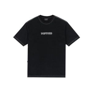 Camiseta Disturb Outline Logo T-Shirt In Black 