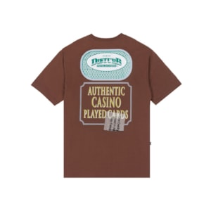 Camiseta Disturb Played Cards T-Shirt In Brown 