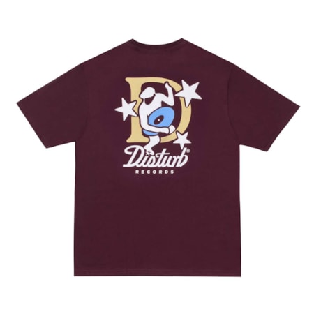 Camiseta Disturb Stolen Vinyl Burgundy 