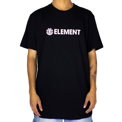 Camiseta Element Blazin Preto Rosa