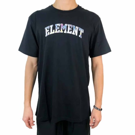 Camiseta Element College Logo Preto