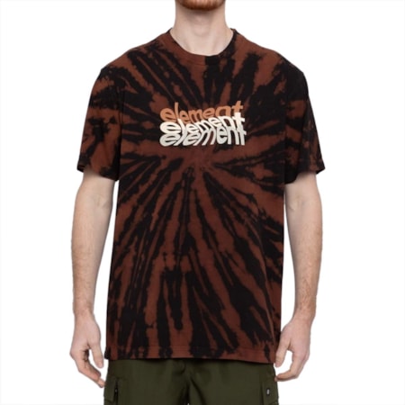 Camiseta Element Distortion Preto Marrom