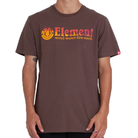 Camiseta Element Glimpe Horizontal Marrom