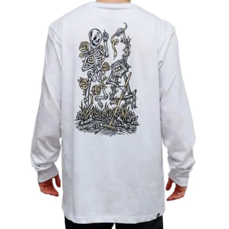 Camiseta Element Manga Longa Dance Branco 