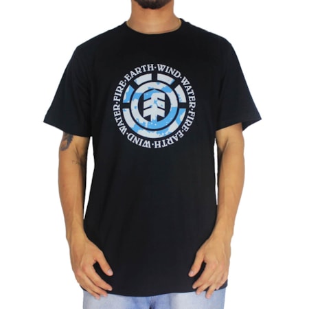 Camiseta Element Tie Dye Big Logo Preto