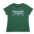 Camiseta Feminina Thrasher x Santa Cruz Screaming Flame Logo Verde