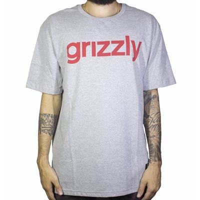 Camiseta Grizzly Lowercase Cinza