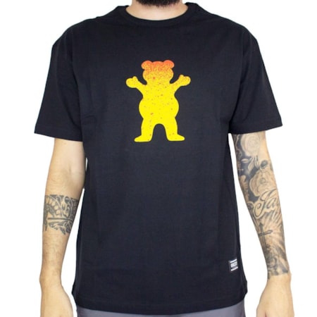 Camiseta Grizzly Og Bear Fadeway Black GMA2001P16