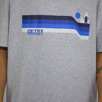 Camiseta Grizzly Retro Stripes Grey GMD2001P22