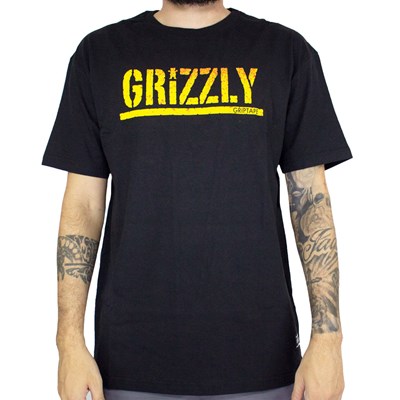 Camiseta Grizzly Stamp Fadeway Black GMA2001P15