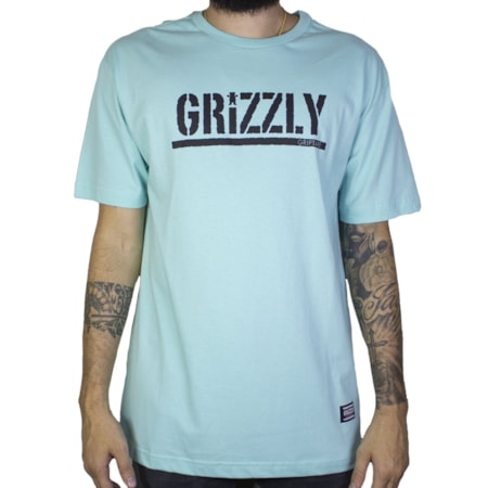 Camiseta Grizzly Stamped Celadon 