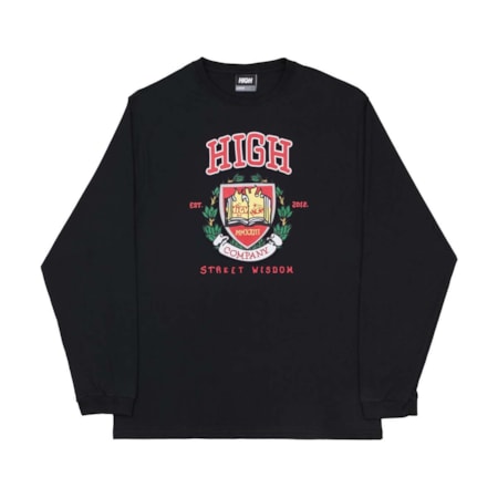 Camiseta High Longsleeve University Black